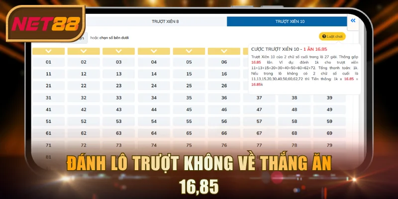 Đánh lô trượt không về thắng ăn 16,85