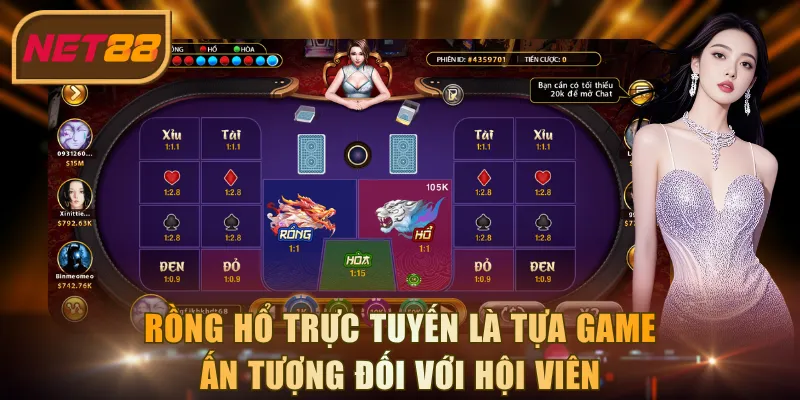Rồng Hổ trực tuyến là tựa game ấn tượng đối với hội viên